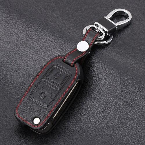2 Btns Remote Leather Car-Styling Key Cover Case For VW VOLKSWAGEN MK4 For Seat Altea Alhambra Ibiza Transporter Polo GOLF