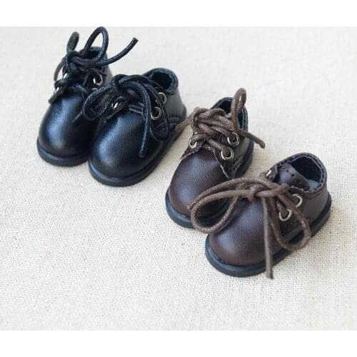 BJD DOLL Black Synthetic Leather Shoes Cat Flats For 1/6 11" 27cm Tall YOSD DK DZ AOD Doll FREE SHIPPING