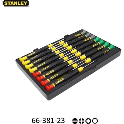 Stanley 15pcs precision magnetizer micro electronic screwdriver kit torx, hex, tri wing, p5 pentalobe, y shaped screwdrivers etc