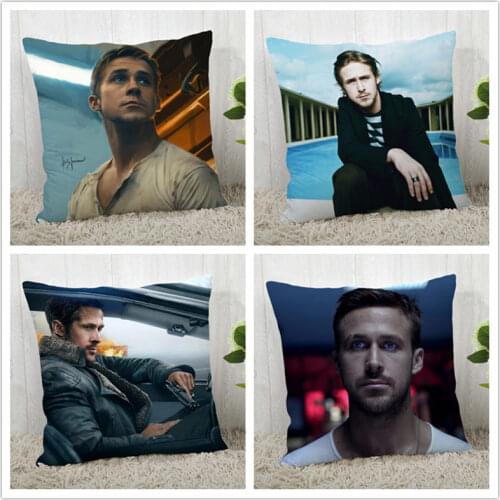 Custom Ryan Gosling Pillow Case Polyester Decorative Pillowcases zipper Pillow Case Pillowcase Cover Square 40*40cm