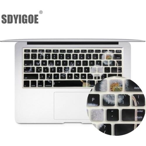 New color keyboard cover for macbook pro air retina 13 inch Laptop keyboard for touch bar Protective film Cartoon color pattern