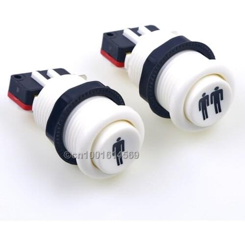 New HAPP Type Arcade Start Button Kits 1P + 2P Player Push Buttons With Microswitch For Arcade PC MAME Multicade & Raspberry PI