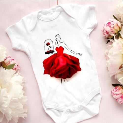 Cute Cartoon Toddler Clothes Ropa De Debe Niña Summer Vintage Rose Petals Newborn Jumpsuits Vogue Onesie Baby Girl Romper