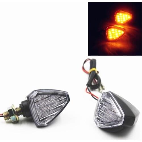 Pair Triangle LED Turn Signal Dual Sport Universal Motorcycle Light Blinker For Honda Kawasaki Honda Yamaha Suzukli Aprilia