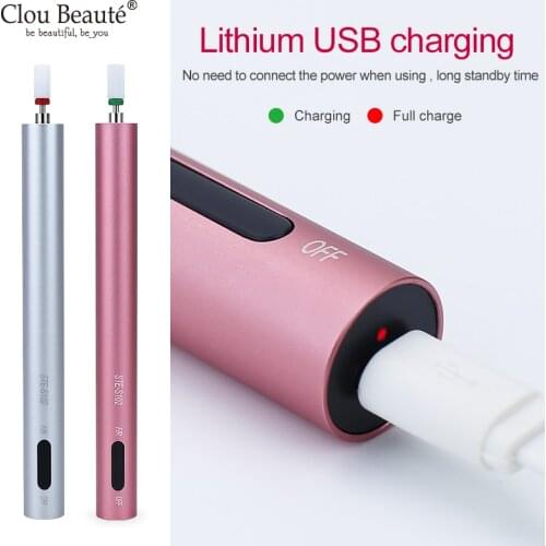 Clou Beaute Rechargeable Nail Polisher Nail Drill Machine Nail Art Professional Polisher with Drill bits Portable Nail Tools