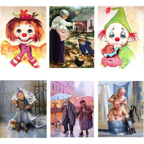 Full Square/Round drill Diamond Painting Cross stitch -Old couple- Rhinestone Diamond embroidery Mosaic Home Decoration SH