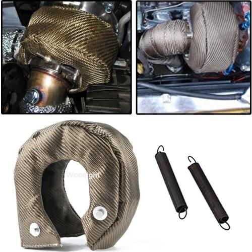 Wooeight 100% Full TITANIUM Turbo Charger Heat Shield Cover Blanket Protection Turbocharger Wrap Cover For T3 T28 T4 T2 T25 T6