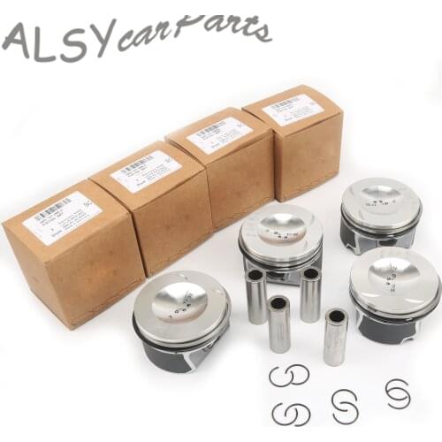 06D 107 066 AB Engine Pistons &Rings 82.5mm Φ20mm For AUDI A3 A4 A6 S4 S6 TT VW Golf GTI Passat Jetta GLI EOS Skoda 2.0 TSI BWA