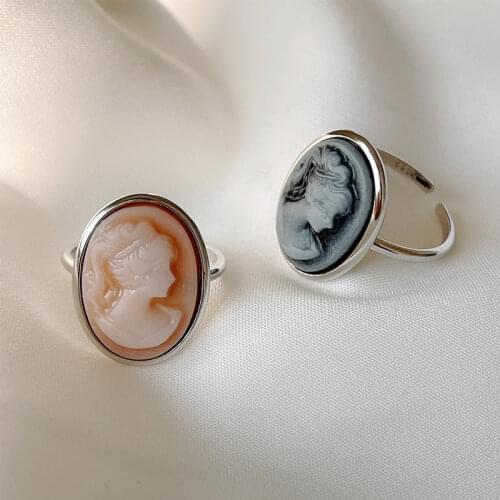 Sterling Silver 925 Oval Queen Simple Designer Gift For Womens Engagement Adjustable Rings 2021 Fine Accesories Jewellery