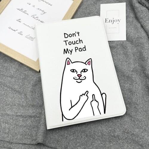 Simple Text Dont Touch Case for iPad 10.2 8th Case for iPad Air 3 9.7 2019 Soft Tablet Cover for iPad Mini 2345 Pro 9.7 11 10.5