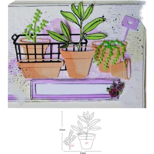 Metal Cutting Dies Plant Pot die mould template for DIY Scrapbooking Album Decor Embossing Paper Card Crafts Die Cut