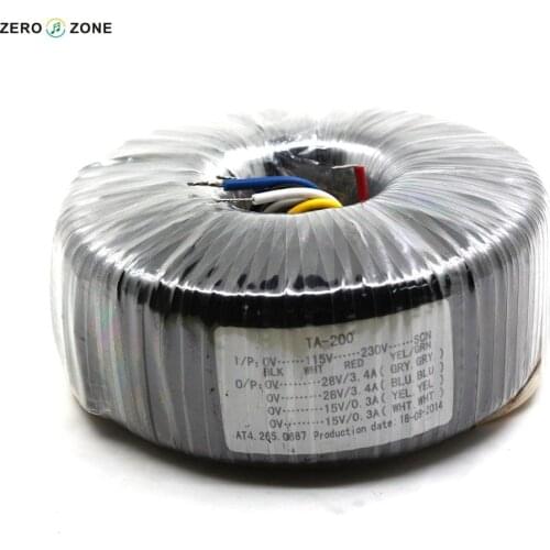 GZLOZONE TA-200 200W Toroidal Transformer 200VA Dual 28V+ Dual 15V Power Supply Transformer