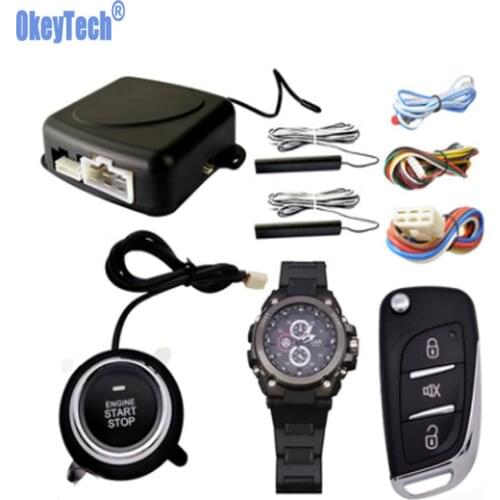Universal 433MHZ 12V Watch Smart Car Key PKE Car Key Keyless Go Entry System Engine One Start Stop Push Button Start System