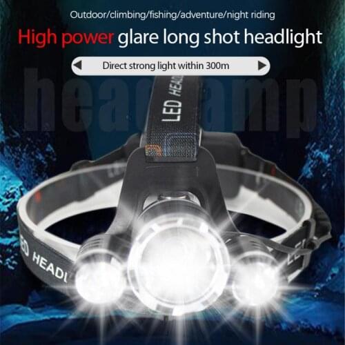 Waterproof Led Headlamp L2/T6 3000 lumens Headlight Head Torch Flashlight Head lamp light by 18650 battery for Fishing Hunting