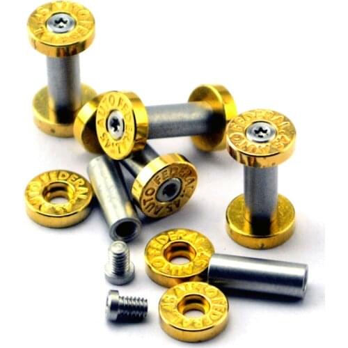 2Pieces M2.5 Fastening screw rivet for DIY Straight pocket knife tools handle Fastening nut Brass + 416 stainless steel