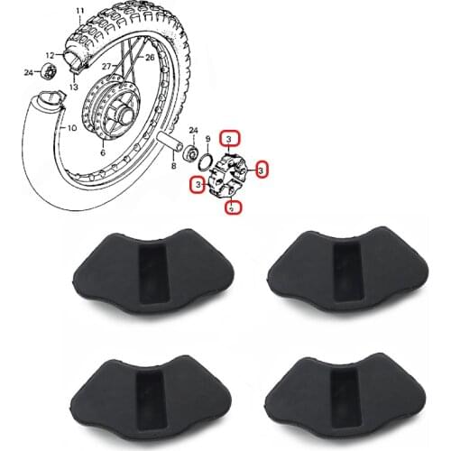 4X REAR WHEEL DAMPER SET For HONDA C70 S90 CL90 SL90 CT90 S65