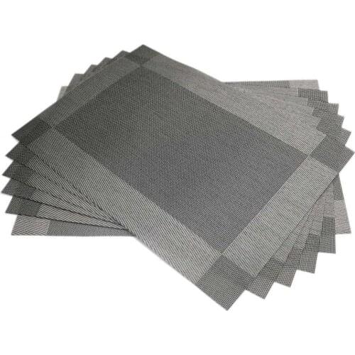 6 Pcs/lot Home Decor PVC Placemats Woven Vinyl Place Mats Coasters for Kitchen Dinner Table Pad Heat-resistant Placemats