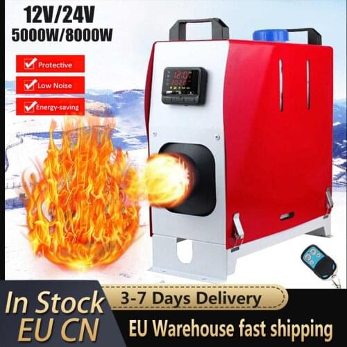 12V/24V 5KW/8KW All In One Car Diesel Heater Air Parking Heater LCD Remote Control Monitor For Car Truck Bus Lorries Campers