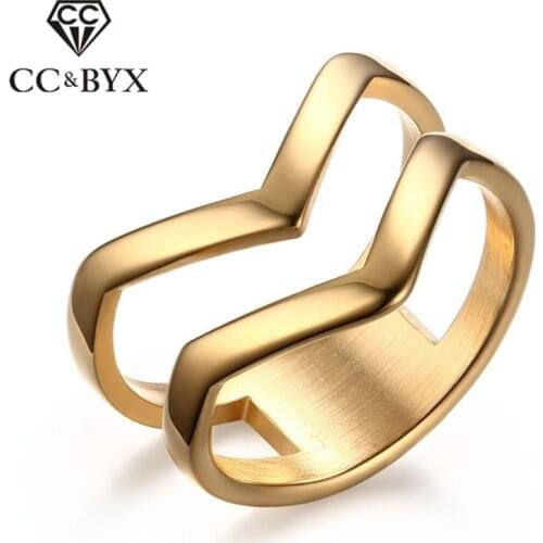 CC Titanium Steel Rings For Women And Men Fashion Jewelry Bridal Wedding Personality Creative Bijouterie Drop Shipping CC1262
