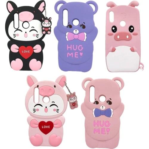 Honor 10i Case on For Huawei Honor 10i Case Silicon 3D Cartoon Cat Soft Phone Cover For Huawei Honor10i 10 i HRY-LX1T 6.21 inch