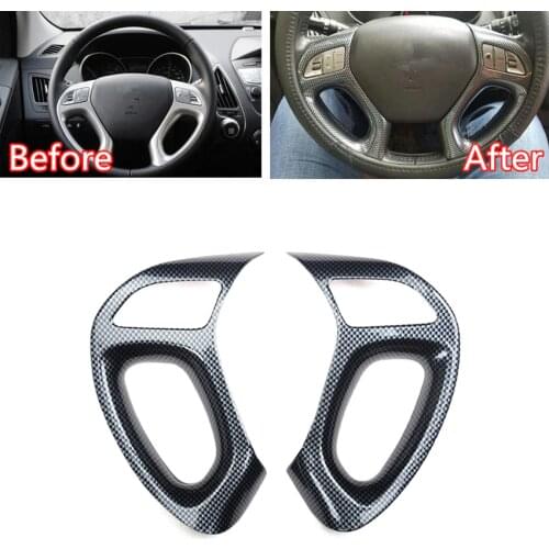 Car Steering Wheel Button Switch Decoration Bezel Cover Trim For Hyundai ix35 2010 2011 2012 2013 2014 2015 Car Styling ABS