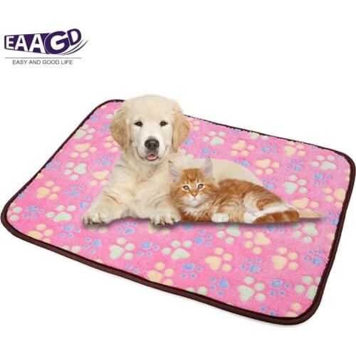 1Pcs Double-Sided Pet Mat Dog Breathable Bamboo Fiber Mat Bed Sleeping Pad Washable for Small Medium Large Pets