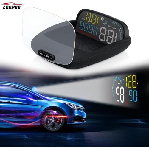 Digital Security Alarm Set OBD2 HUD Car Head Up Display Mirror Projector C600 Auto Accessories Speedometer RPM