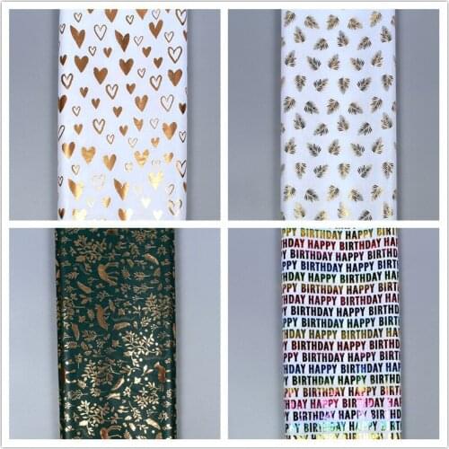 Elk Happy Birthday Tissue Paper Flower 50*70cm Gift Packaging Festive&Party Wedding DIY Gift Packing Supplies Home Decoration