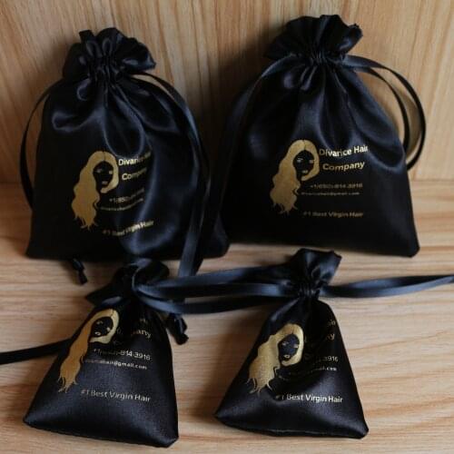 100pcs CBRL small Satin drawstring pouches Satin jewelry pouches Satin gift pouches bags custom logo bracelets bag gift bag