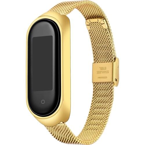 Metal Strap for Xiaomi Mi Band 4 3 5 Wrist Band Bracelet Stainless Steel Replacement Strap for Mi Band 4 3 Wristbands Pulseira