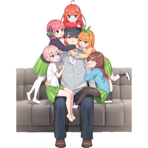 Cute Anime Girl Nakano Ichika Stickers for The Quintessential Quintuplets Windshield Bumper Motorcycle Helmet Decal