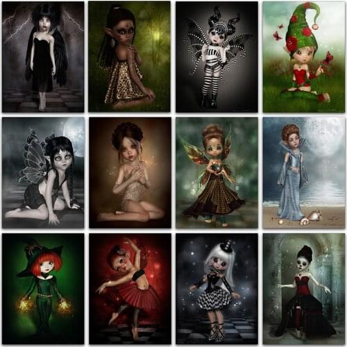 5D DIY Diamond Painting Kit Cartoon Joker girl boy ghost baby Full Square&Round embroidery mosaic Cross stitch Paint home decor