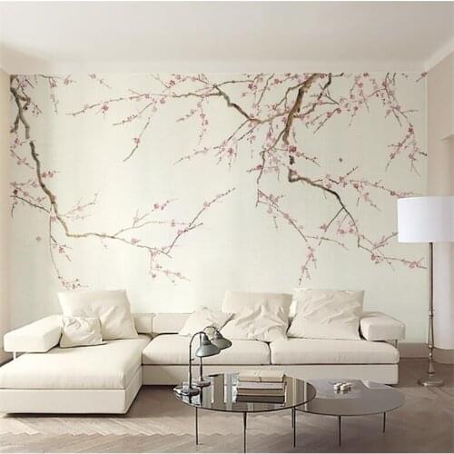 Beibehang tapete für wände 3 d Einfache moderne hand-painted neue Chinesische plum TV hintergrund wand tapety tapeten behang
