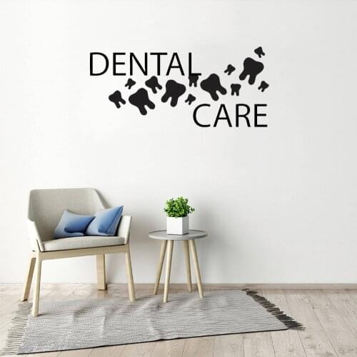 Dentist Dental Clinic Teeth Wall Decal Wall Art Orthodontist Wall Decoration Dentist Office Decor Murals Vinyl Sticker ov423