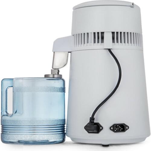 Vevor Countertop Water Distiller 750W Purifier Filter with Handle 1.1 Gal 4L BPA Free Container Perfect for Home Use, White