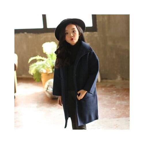 Family Matching Outfits Mother and Daughter Jackets Fashion Long Wool Coat Girls Windbreaker Mommy and Me Clothes Winter Outwear