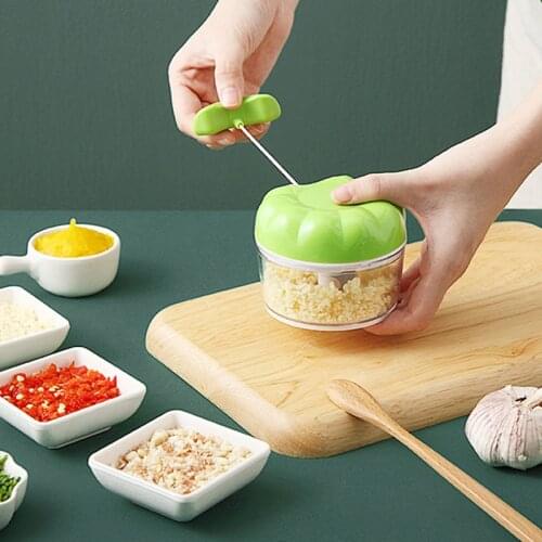 Portable Manual Garlic Puller Vegetable Food Cutter Manual Fruit Chopper Multi-function Meat Grinder Vegetable Kitchen Tool