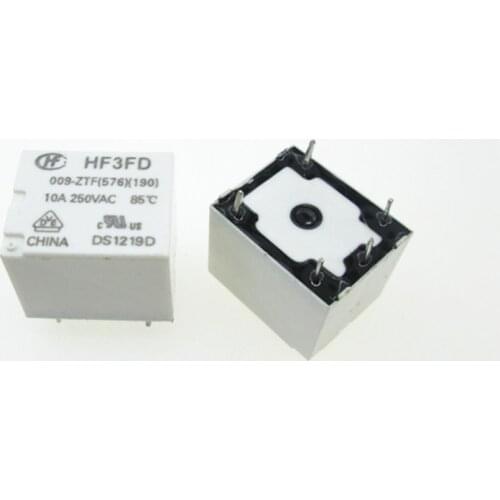 9V relay HF3FD 009-ZTF HF3FD-009-ZTF HF3FD-9VDC-ZTF HF3FD009ZTF 9V 9VDC DC9V 10A 250VAC 5PIN