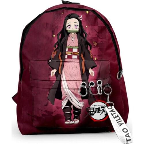 2021 Demon Slayer Backpack Kimetsu No Yaiba Cosplay Tomioka Giyuu Mochila Students School Bags 3D Anime Accessories Bags