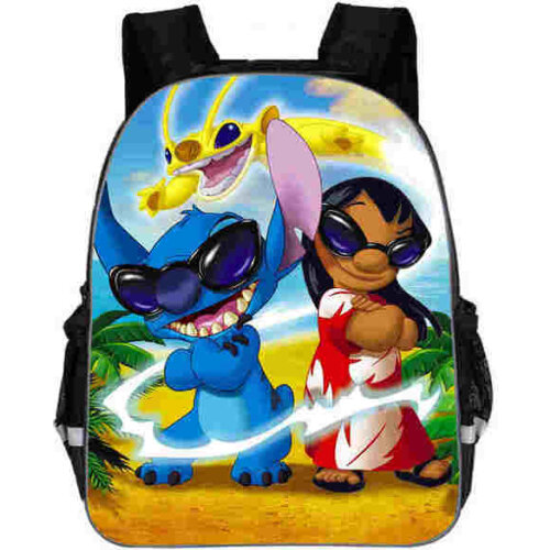 Disney cartoon backpack Stitch girl primary bag for school kid burden reduction kindergarten guardian backpack 11/13/16/18 inch