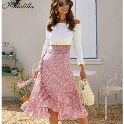 Chiffon Casual Women Skirt Long Bottom Faldas Saia Bohemian Pleated Skirt Woman Clothes Ropa Mujer Beach Skirts Women Jupe Femme