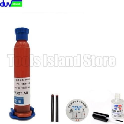 TP2500 LOCA UV glue 10g/5g with Glue Remover Dispergator Screen glue Golden Cutting Wire 50M