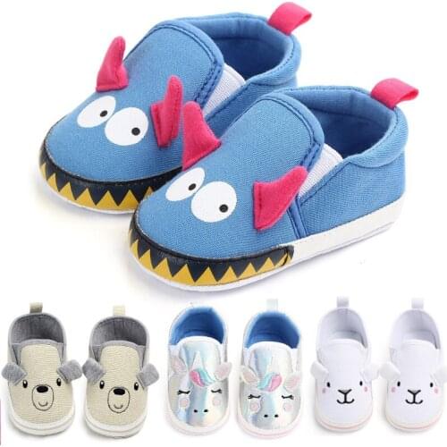 Pudcoco Newborn Baby Boys Girls Soft Cotton Cartoon Sole Crib Shoes Prewalker Toddler Infant Shoes 0-18M