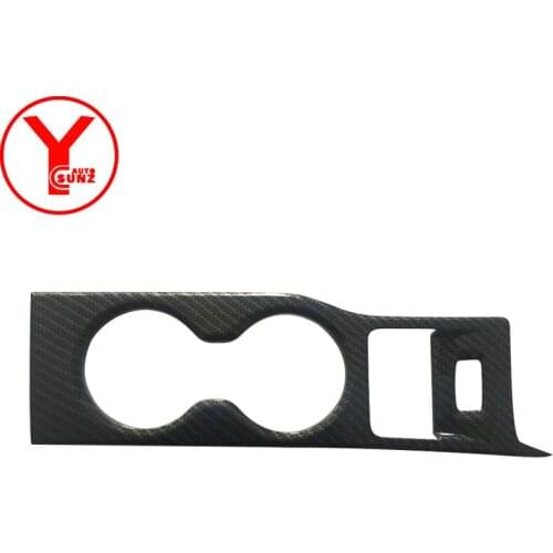 Carbon fiber car seat water cup holder cover For renault kadjar dynamique 2015 2016 2017 Interior cars parts accessories YCSUNZ