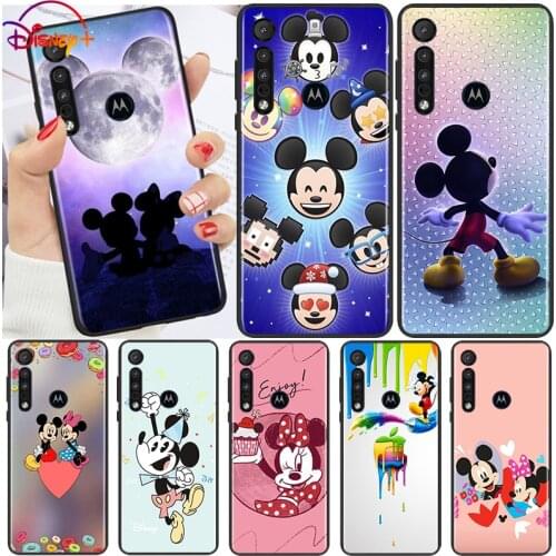 Mickey Mouse Smart For Motorola G9 G8 G Edge One E7 E6 Power Lite Marco Hyper Fusion Plus Play Black Soft Phone Case TPU