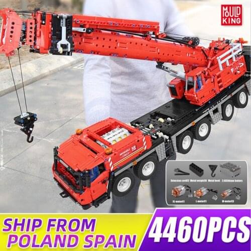 MOULD KING 17013 High-Tech The APP RC Motorized Red GMK Crane Truck Model Building Blocks Bricks Kids DIY Toys Birthday Gifts