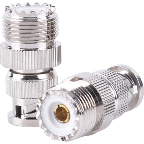 1pc BNC Male Plug To UHF SO239 PL-259 Female Jack RF Coaxial Adapter Cable Connector