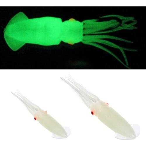 20Pcs Glow Soft Fishing Lure Squid Octopus Skirts Lure 8.5cm 10.5cm Pesca FishingTackle Squid Jigs Luminous Bait