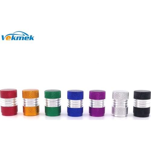 4pcs Aluminum Cylinder Knurling Tire Valve Stem Caps for Car Bike Motorcycle for US Valve Car-styling Parts Accessories