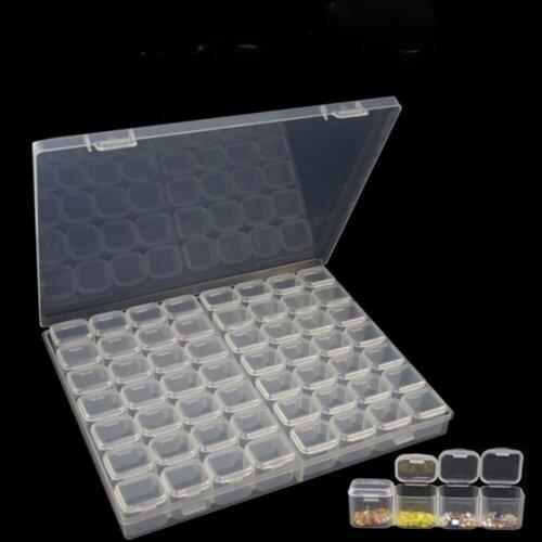 56Grid Adjustable Plastic Storage Box for Diamond Mosaic Tool Box Special Shaped Bead Organizer Nail Rhinestones Storage Case